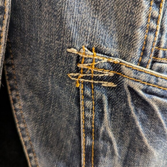 Blue Exchange Distressed Denim Jacket - Picture 3 of 10